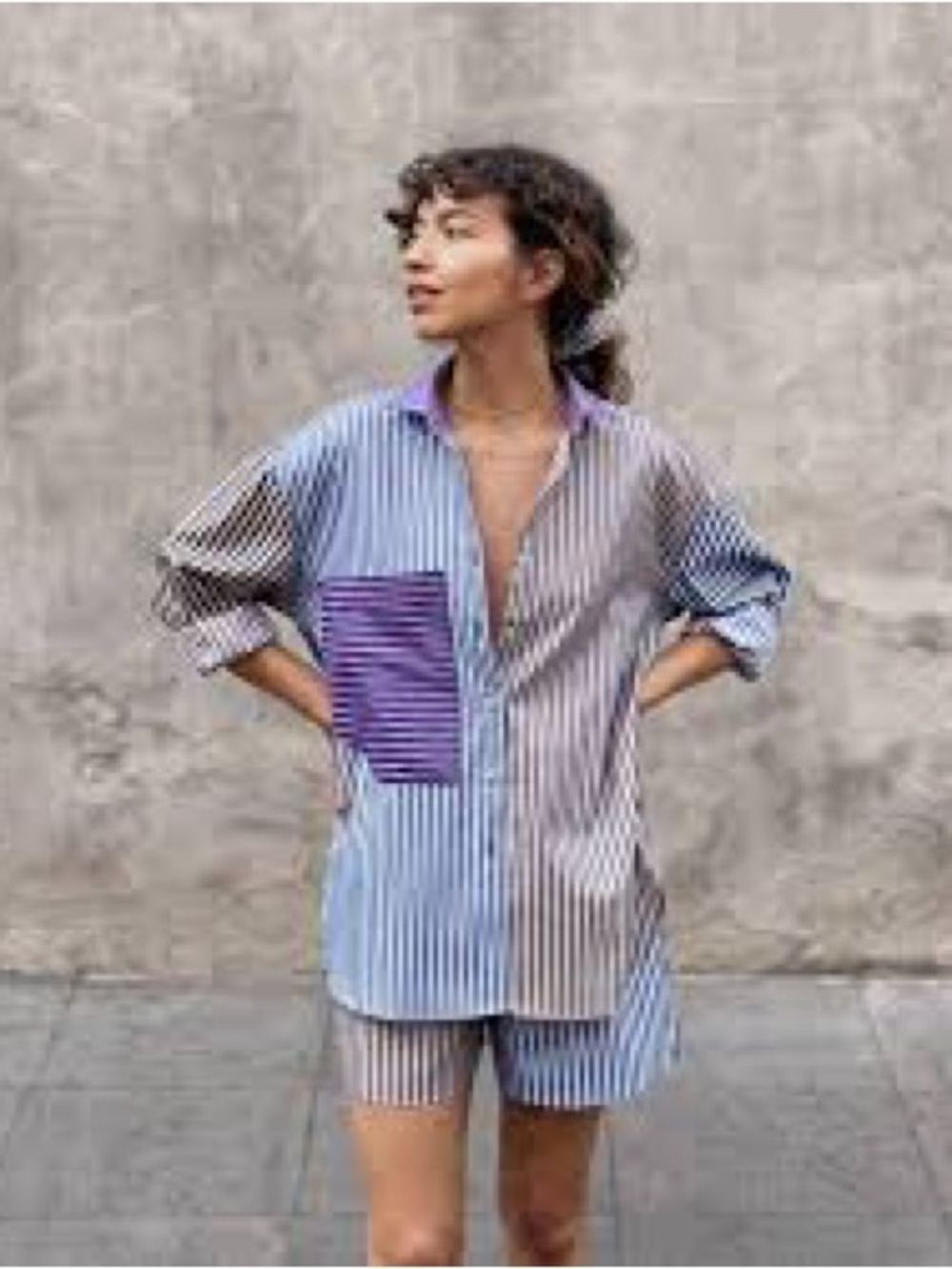 Madewell x CHAVA striped-play oversized shirt and matching shorts set | Lim. Ed. - Picture 2 of 2